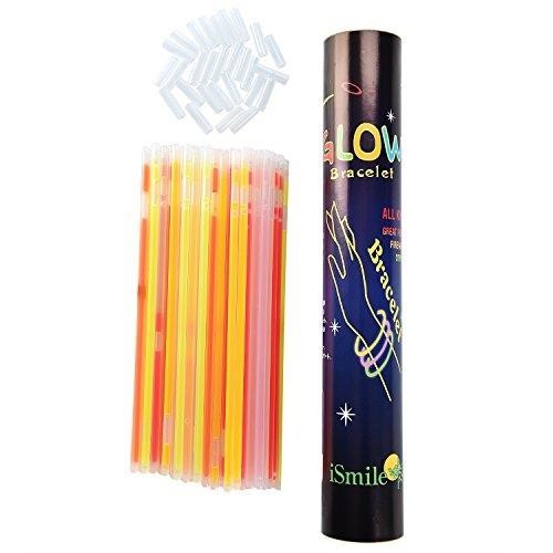 ★人気★(iSmile) 光る ブレスレット 蛍光 ケミカルライト ペンライト 10色 50本セット 縁日 景品 イベン_9