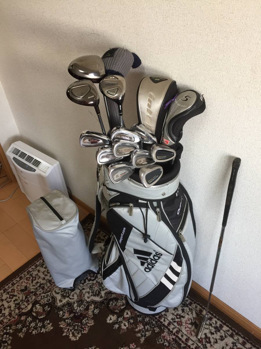 絶対必見！超豪華ALL 日本仕様 MIZUNO intage 等 13本ゴルフセット+adidas キャディバッグ