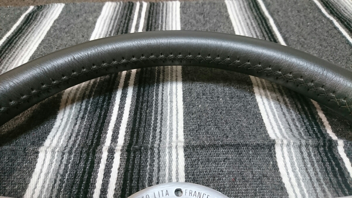 極上 LECARRA MK9 USDM ビレットステアリング 空冷 BOYDS レカラ BUDNIK モトリタ ローライダー 当時物 本革 シボレー 9穴 BMC motolita