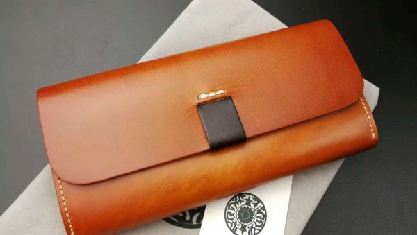 最高の贅沢◇肉厚 新品 手染 栃木レザー 長財布メンズ 財布 本革