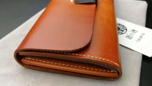 最高の贅沢◇肉厚 新品 手染 栃木レザー 長財布メンズ 財布 本革