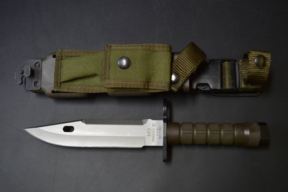 □BUCK M9 PHROBIS Ⅲ バヨネット ナイフ USA 時代物 1989 Buck 188