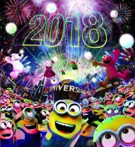 ユニバーサル　1デイ・スタジオ・パス　USJ 1日券（入場券）　2018年12月22日　2枚組