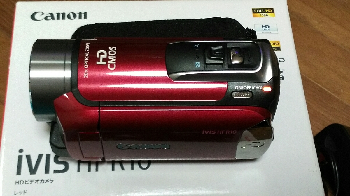 Canon キャノン フルハイビジョンビデオカメラ HF R10 レッド 【公式通販】