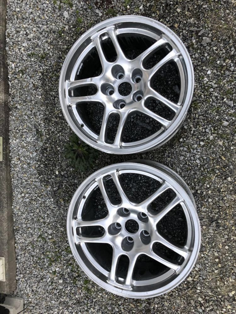 R33 R33 GT-R純正風ホイール 2本 自家塗装 ドリケツ 17インチ9j GT-