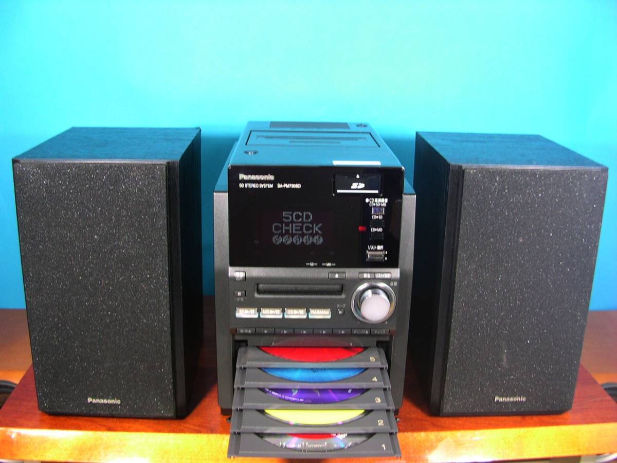 即決Panasonic5CD・SD・MDコンポ SC-PM730SD美品!! 【公式通販】