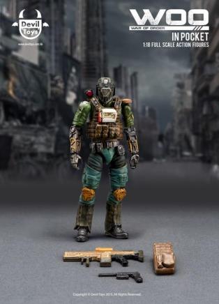 DT0001+2 新品在庫 Devil Toys WOO インポケット 再版 シークレットマスター(グリーン)+トルーパー(グレー)アクションフィギュア