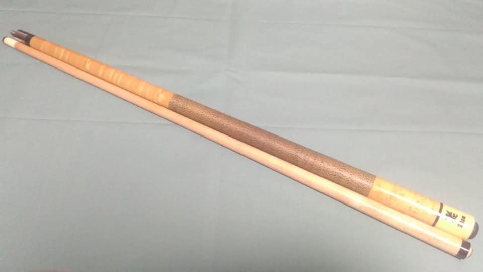 【美品】Adam　アダム　ビリヤードキュー　杢　メイプル　バードアイ　ケース付 ◇◇Adam cue アダム バーズアイメープル・ストレートモデル