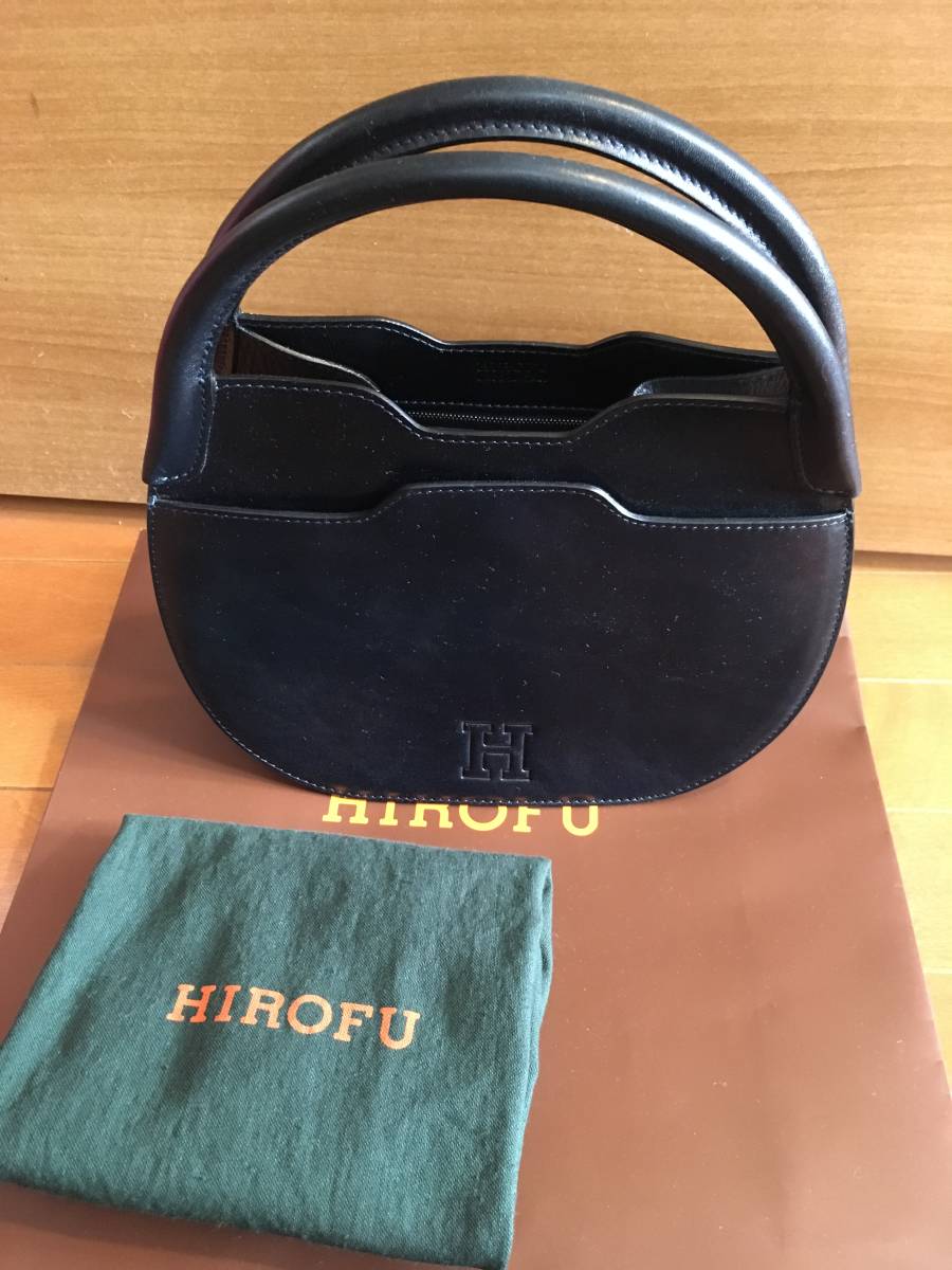 HIROFU ハンドバッグ(紺) ヒロフ ヒロフ／HIROFU バッグ ハンドバッグ 