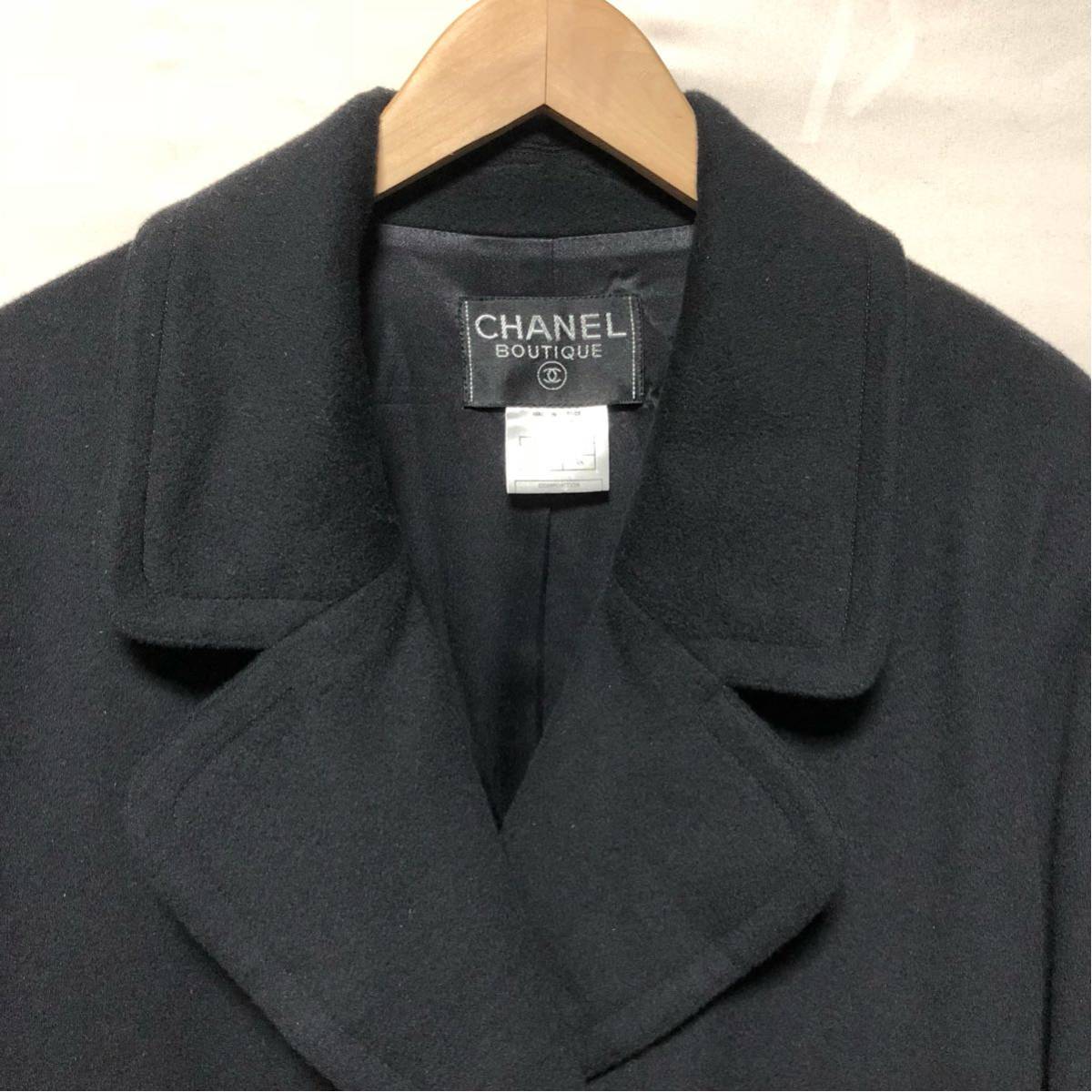 希少/CHANEL/90s vintage/coco ロゴ ボタン/超 ロングコート/シャネル