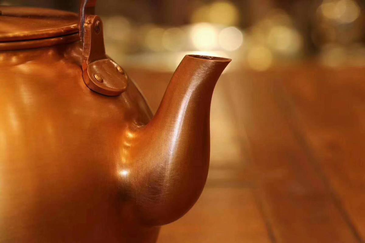 稀少珍品 紫銅劉銀制 小鹿紋 茶壺 酒壺 急須 茶道具 煎茶道具 稀少