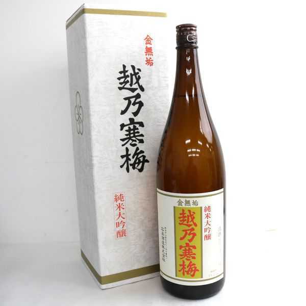 ☆越乃寒梅 純米大吟醸 金無垢 1800ml 製造18.10 X8L17127