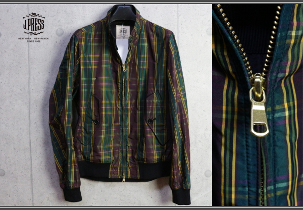 新品J PRESS/ジェイプレス キュプラ チェック スウィングトップ ゴルフジャケットL/定価5.9万/オンワード樫山/PLAID GOLF JACKET/ブルゾン 洗えるウォッシャブル LADIES レディス ｜ジェイプレスのトップス（チェック柄）通販 - ZOZOTOWN