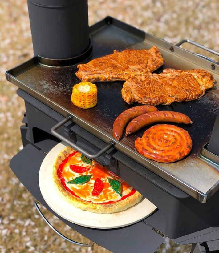 HOT，爆買い 冬のキャンプに暖かい 燃焼のプロが開発製作 ピザ窯付き ストーブ グリル らくださん 無煙 防災グッズ 木質ペレット 薪 炭 BBQ(その他)｜売買されたオークション情報、yahooの商品情報をアー 炭火用