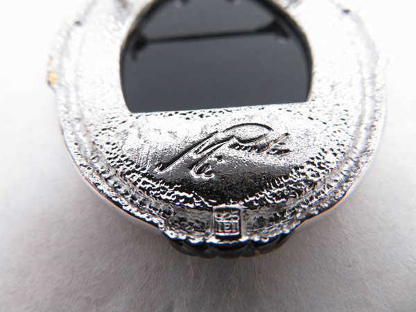 モッタイない！ ストーンカメオのネックレス 貴婦人 メノウ ブラック 1