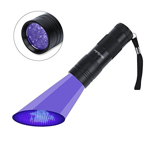 人気★懐中電灯 紫外線ライト UVライト ブラックライトレジン用の硬化ライト 12LED 懐中電灯 見えない汚れ対策_2
