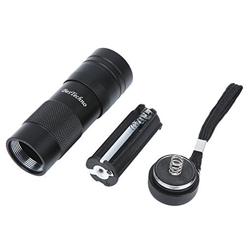 人気★懐中電灯 紫外線ライト UVライト ブラックライトレジン用の硬化ライト 12LED 懐中電灯 見えない汚れ対策_5