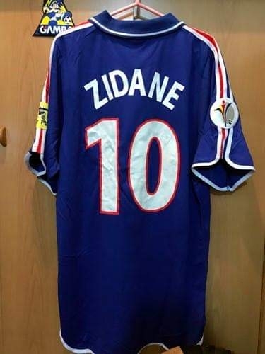 【本物保証，最新作】 UEFA EURO 2000 フランス代表 ジダン ユニフォーム Final EQUIPMENT 