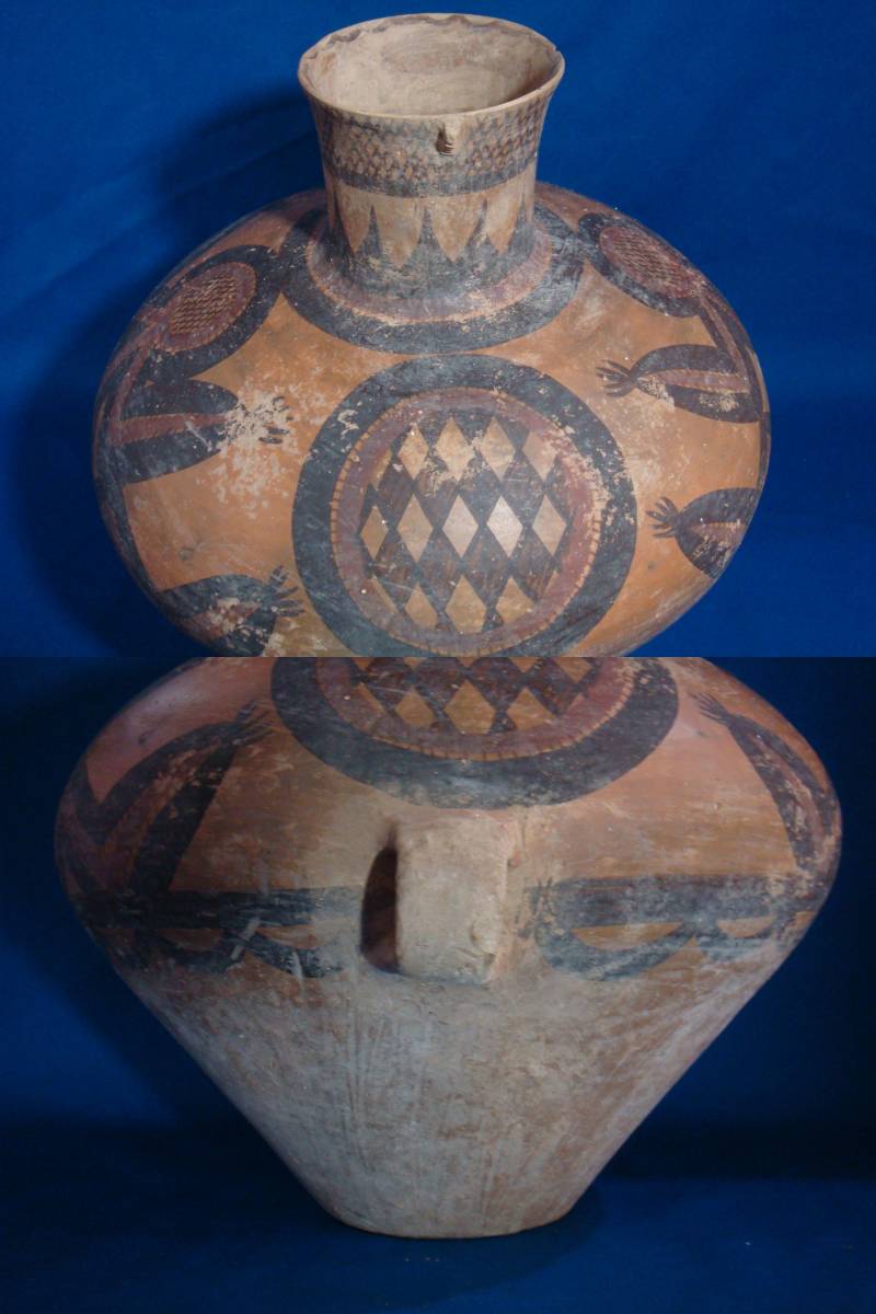 アンダーソン土器 馬家窯文化 - 大壺（3300–2050 BCE） | 入蘆花 龍風