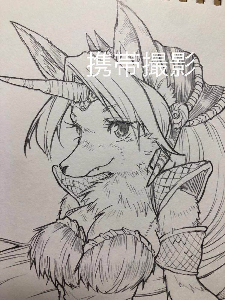 手描きイラスト 聖剣伝説LOM シエラ メスケモ 獣人 マズル(手描き