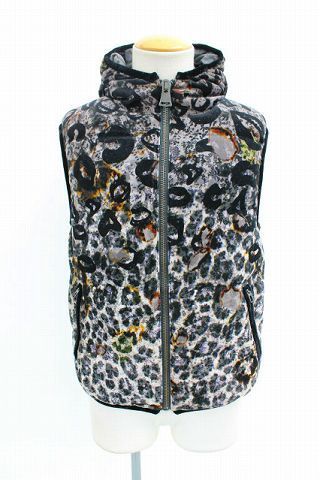 80%オフ】maxsix ジャケット.レオパードフードダウンベスト 80%オフ】maxsix ジャケット.レオパードフードダウンベスト