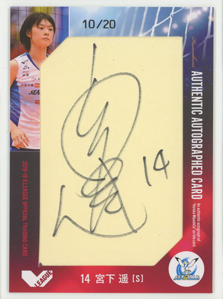 栗原 【宮下遥/岡山シーガルズ】18/19 女子バレー Vリーグ 挟み込み