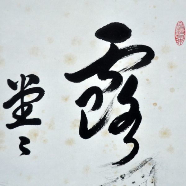 部品本体別売 1999 筒井寛秀 露堂々 共箱 掛軸 紙本 奈良東大寺