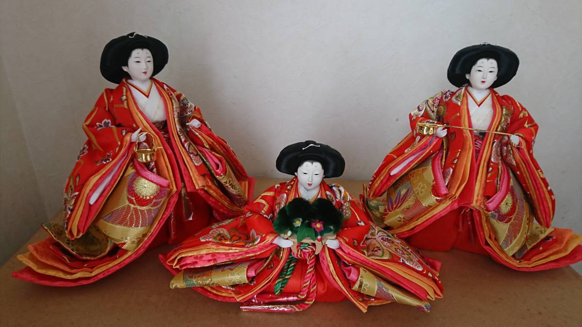 ひな人形　三人かん如　大玉・ひな祭り・節句_1