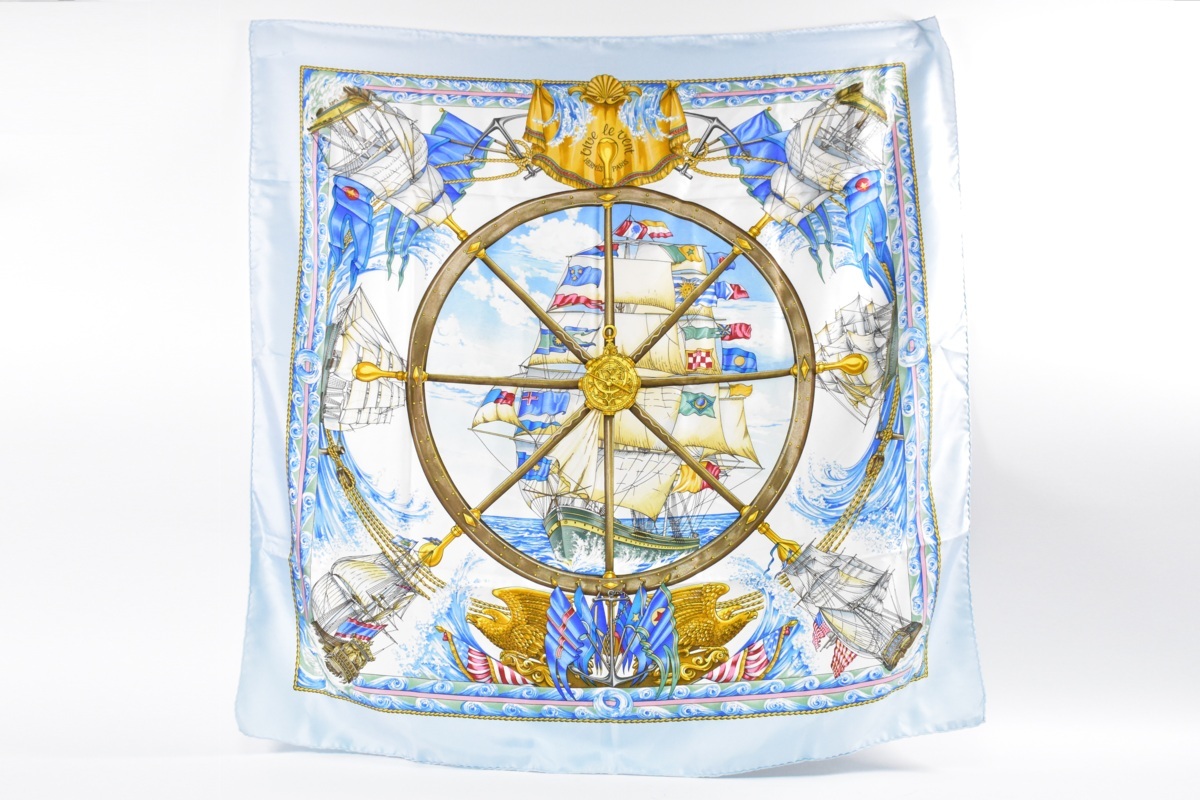 カレ90 風よ吹け エルメス LE VENT VIVE スカーフ le HERMES vent Vive