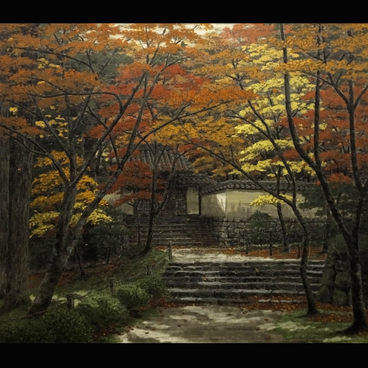 澁澤卿(群馬県)●浄界盛麗 風景画 紅葉 秋 寺社 日本画家 絵画 版画 澁澤卿(群馬県)○浄界盛麗 風景画 紅葉 秋 寺社 日本画家 絵画 版画