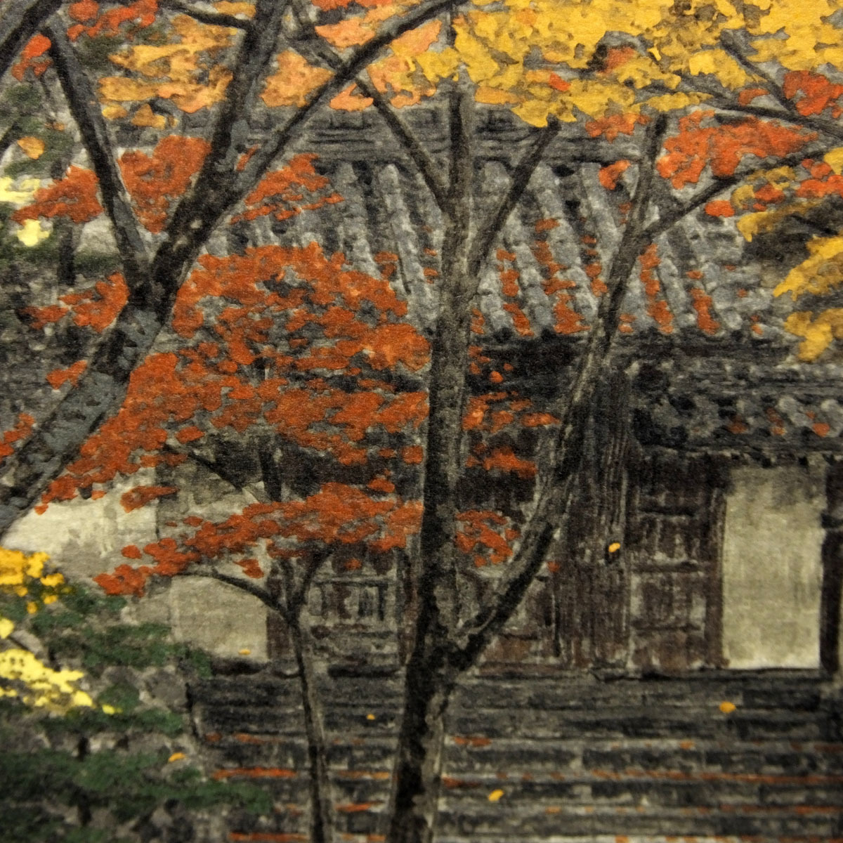 澁澤卿(群馬県)●浄界盛麗 風景画 紅葉 秋 寺社 日本画家 絵画 版画 澁澤卿(群馬県)○浄界盛麗 風景画 紅葉 秋 寺社 日本画家 絵画 版画