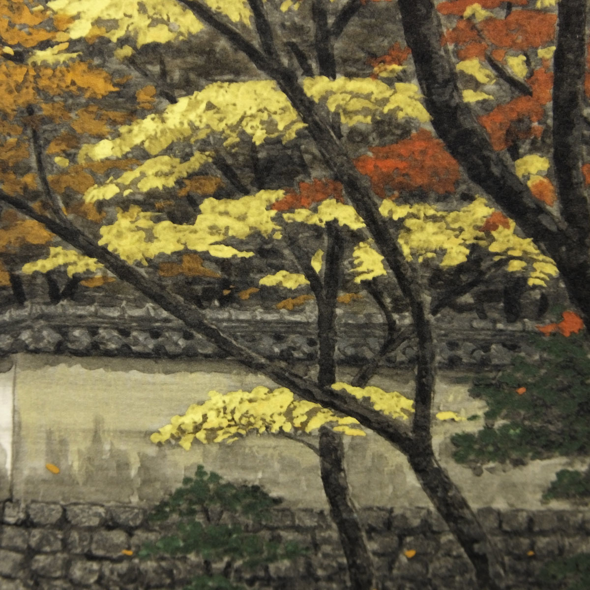 澁澤卿(群馬県)○浄界盛麗 風景画 紅葉 秋 寺社 日本画家 絵画 版画
