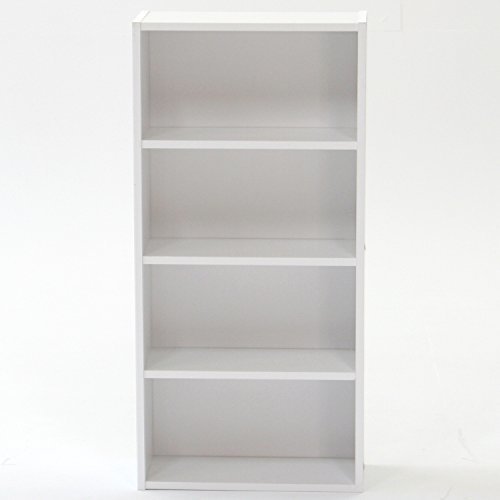 不二貿易 リビング収納 BDラック 本棚 4段 幅41.8cm ホワイト 81397_7