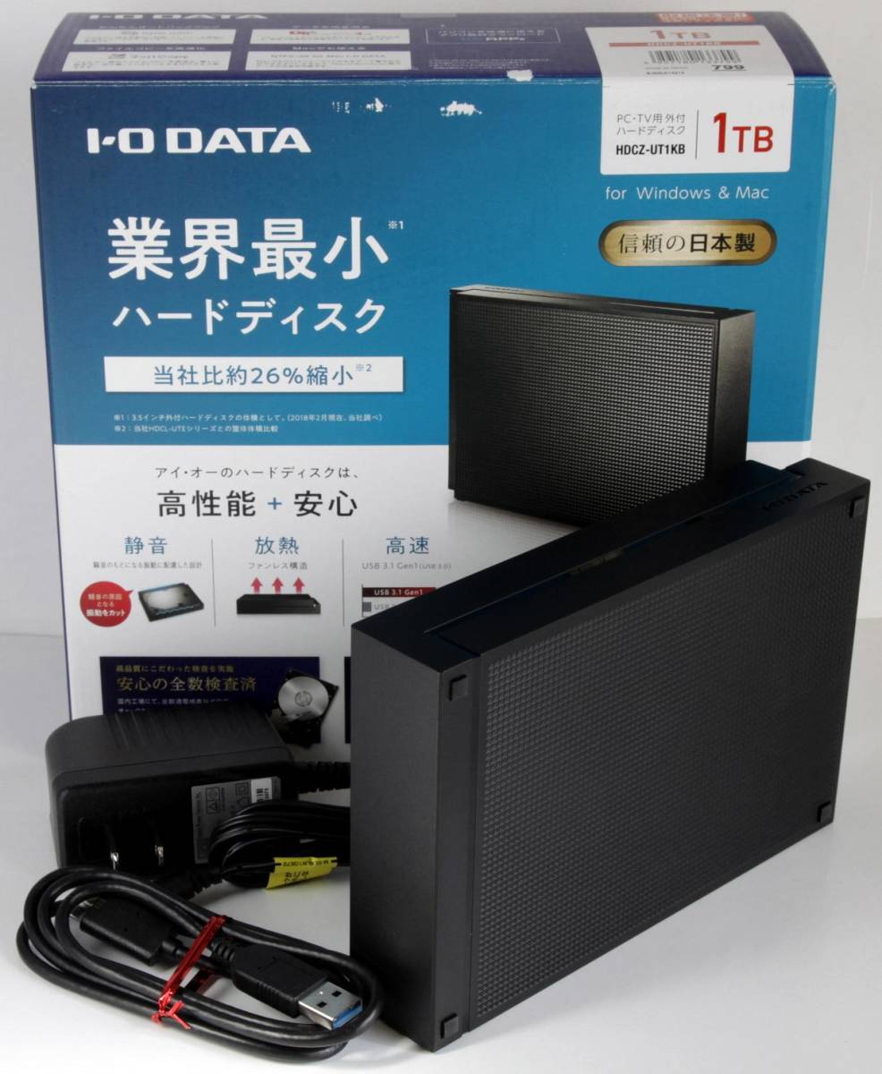 外付けHDD ブラック I-O 1TB [1TB ⁄据え置き型] DATA HDD-UT1KB HDCZ