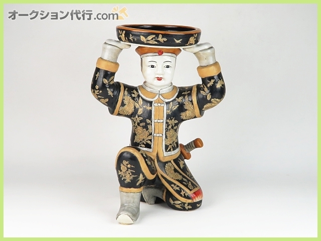 中国古玩 | 唐物○青花人物文皿○ 清朝時代頃-19世紀