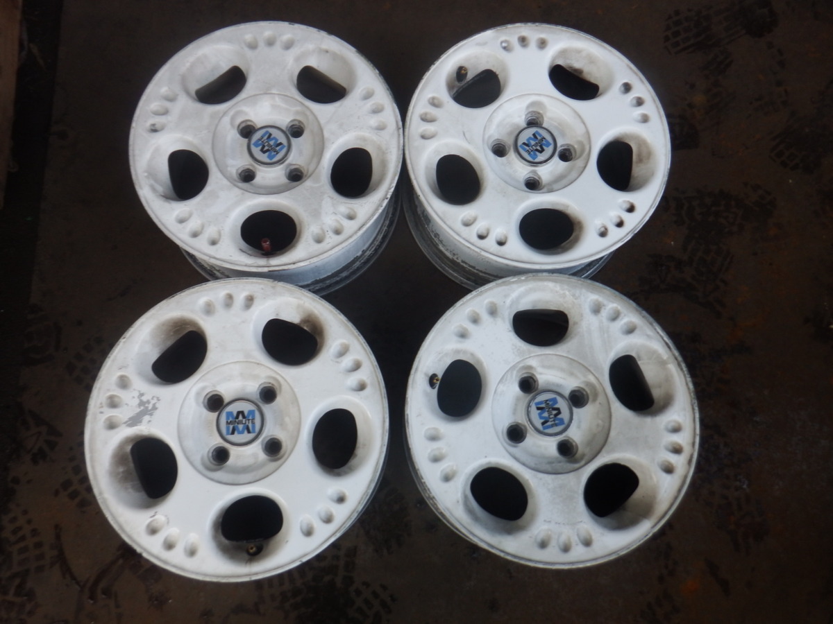 MINILITE 14インチ・ミニライト・ホワイトの通販 PCD100○YOKOHAMA 4H 