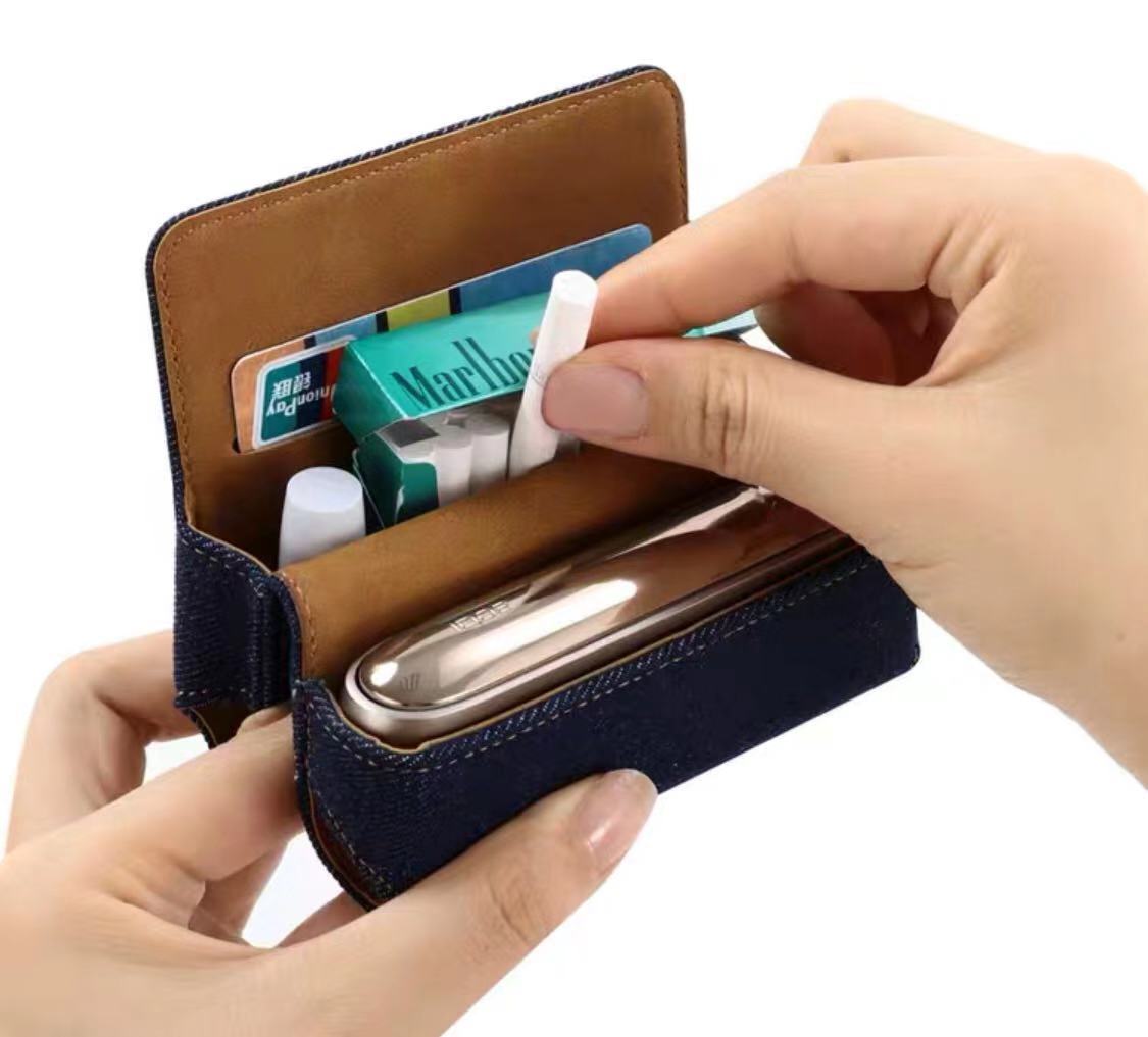 人気☆高品質 IQOS３ IQOS3対応 アイコスケース レザーケース 【ブルー】 収納 シンプル おしゃれ ヒートスティック ギフト プレゼント_6