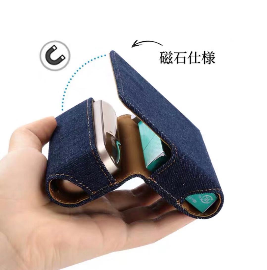 人気☆高品質 IQOS３ IQOS3対応 アイコスケース レザーケース 【ブルー】 収納 シンプル おしゃれ ヒートスティック ギフト プレゼント_9