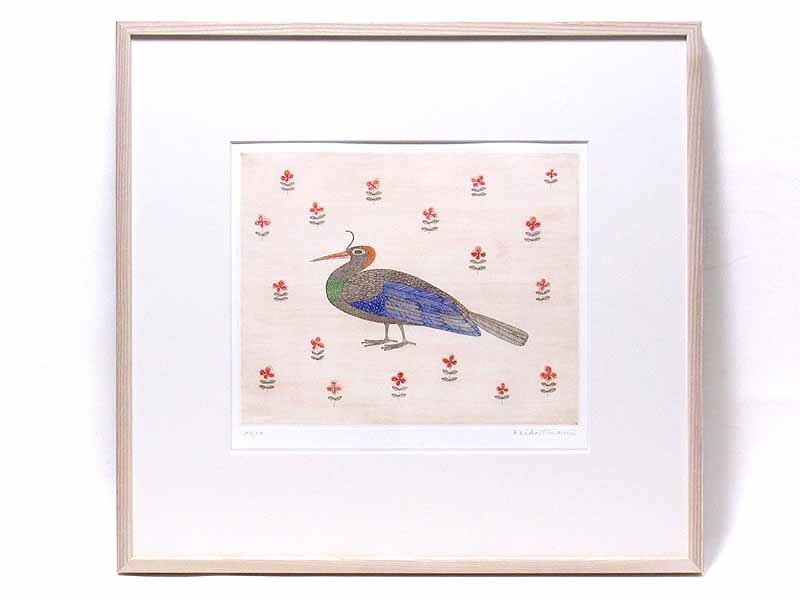 南桂子 「ロザリオの二人」1954年 鉛筆ドローイング 直筆サイン GINZA絵画館】決算処分大特価☆人気作家・南 桂子 銅版画