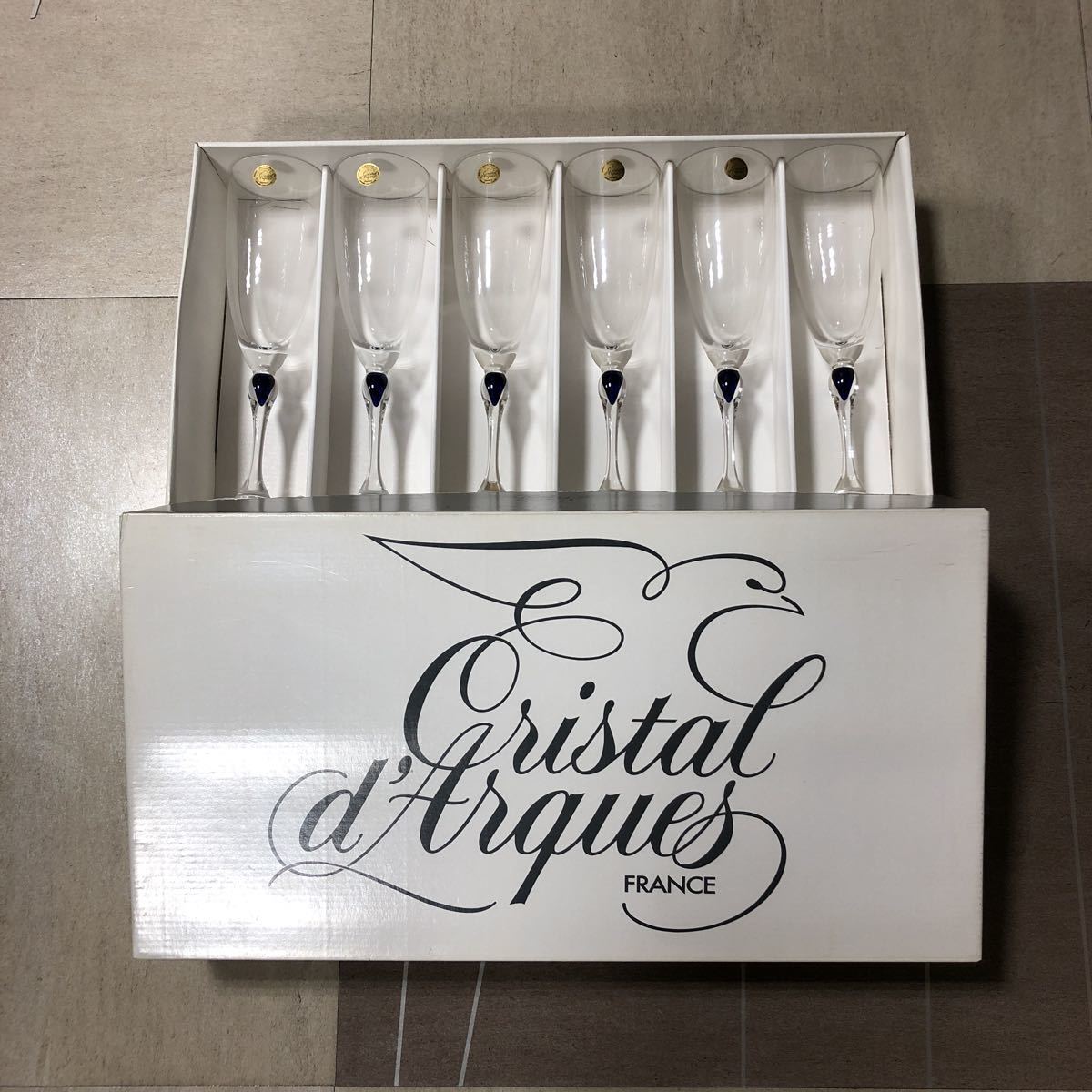 ★在庫処分★送料込 クリスタルダルク ベニスサファイヤ 新品未使用品 フルート6個_2