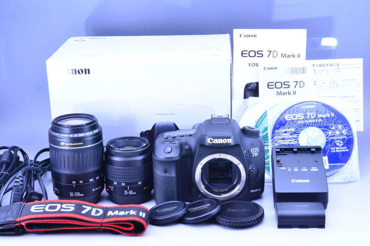 得価，本物保証 【極上品】Canon キヤノン EOS 7D Mark II 2 ダブル