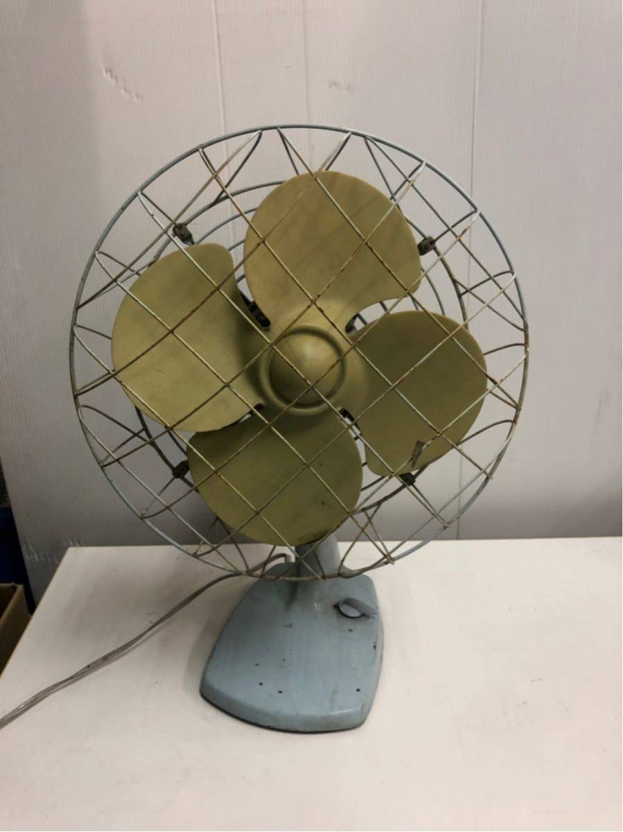 TOSHIBA 東芝芝浦　扇風機 レトロライトグリーン 東芝 扇風機 4枚羽 30cm TOSHIBA レトロ扇風機 ジャンク 昭和 TOKYO