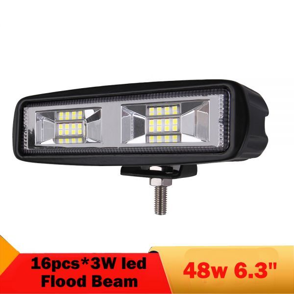 ☆車 LED スポットライト 48 ワット洪水ビームオフロード LED ライトバー 4 &TIMES; 4 作業灯防水 SUV _1