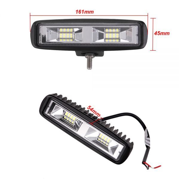 ☆車 LED スポットライト 48 ワット洪水ビームオフロード LED ライトバー 4 &TIMES; 4 作業灯防水 SUV _3