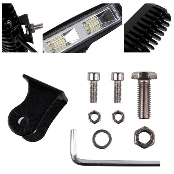 ☆車 LED スポットライト 48 ワット洪水ビームオフロード LED ライトバー 4 &TIMES; 4 作業灯防水 SUV _4