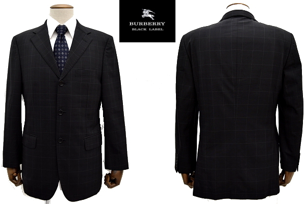 L-1370☆BURBERRY BLACK LABEL バーバリー Super 100'S☆正規品 日本製