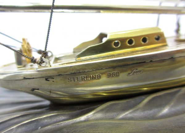1000円～ 船 STERLING 960 SEKI シルバー 銀製 インテリア 置物 骨董