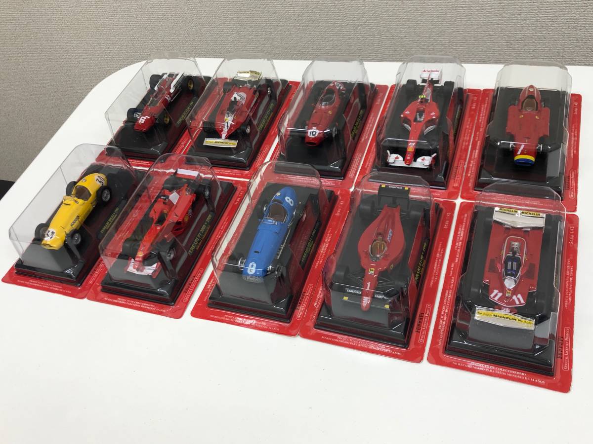 格安オンラインショップ ●未開封●アシェット 1/43 フェラーリ コレクション 10台 ミニカー/312 T4 1979/F1-90 1990/375 F1 1952/F1 2000 2000/500 F2 1952など③
