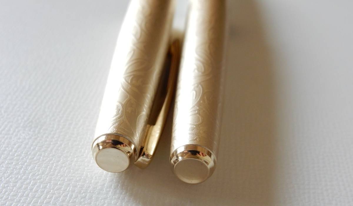 □売切 プラチナ PLATINUM 凹凸のある素敵な万年筆 細字 [ペン先(18K