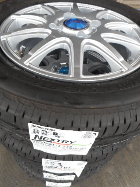 ⑯　BS　NEXTRY　155/65R13+アルミ　13×4.00B　100-4H　45　１円～